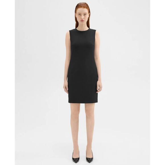 Theory Black Sleeveless Fitted Good Wool Dress Size 4 NWT - Picture 1 of 7